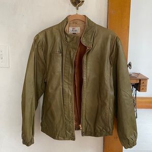 1970s leather bomber jacket